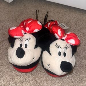 Disney Minnie Mouse Kids Slippers - Red and Black